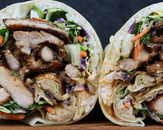 Huli huli chicken burrito