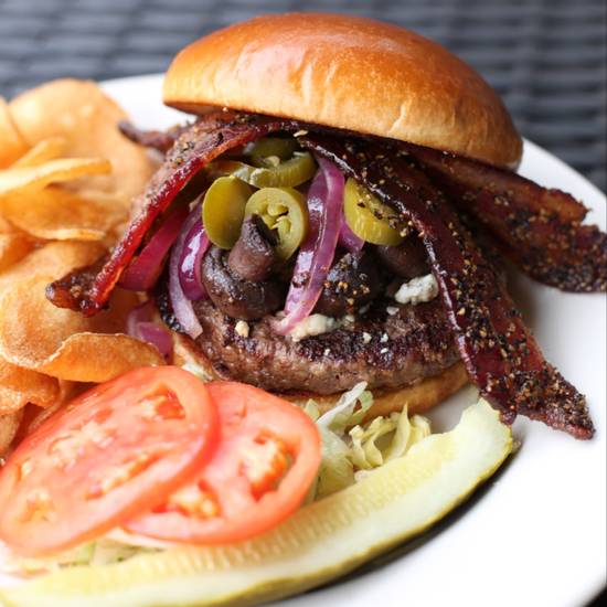 IU Blue Cheese Burger