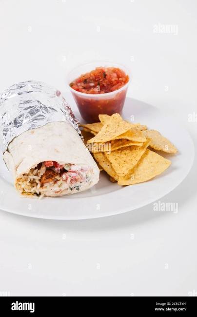Kid's Beef Burrito w/ Chips & Salsa