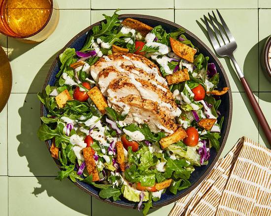 Lemon Pepper Chicken Caesar Salad