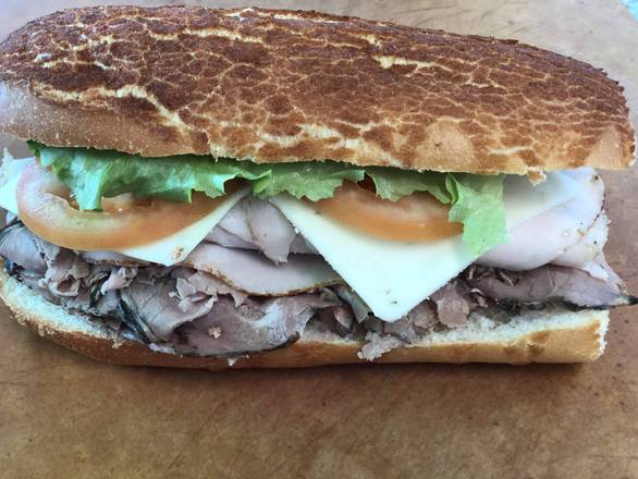 Lucca delight  turkey roast beef with cheddar cheese