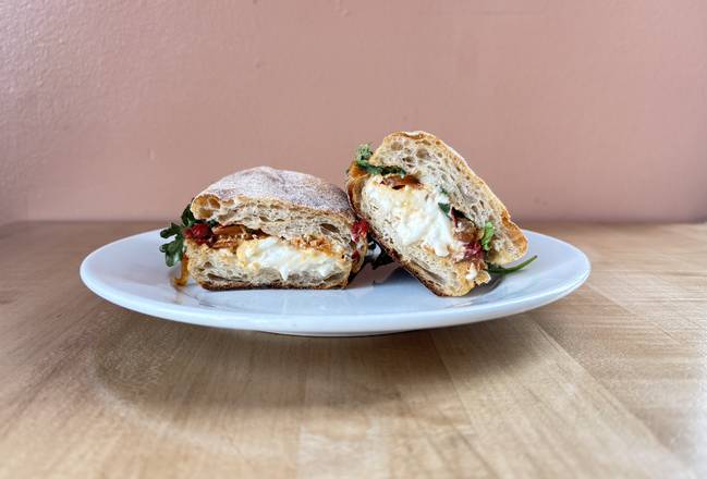 Marinated Pepper & Burrata Sandwich
