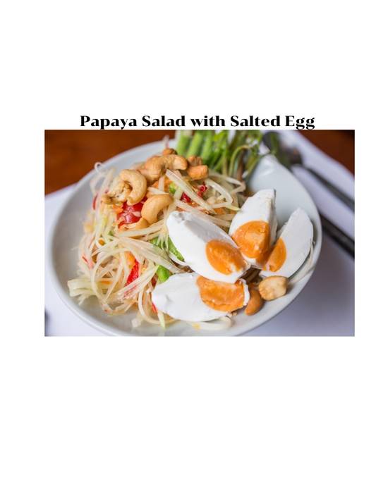 Papaya Salad with Salted Egg