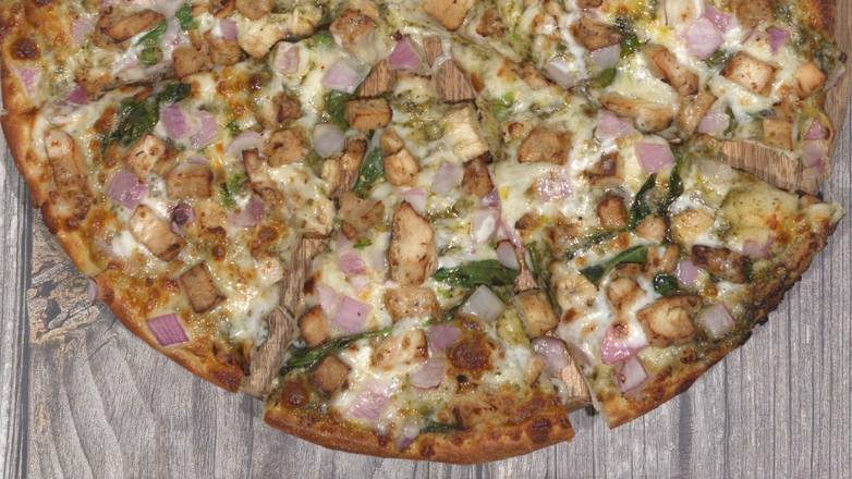 Pesto Garlic Chicken Pizza