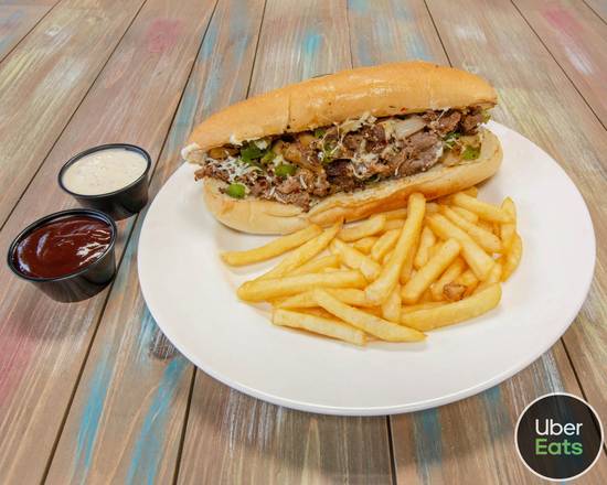 Philly Beef Cheesesteak Sandwich
