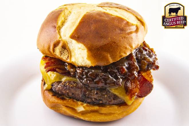 Pretzel Bacon Cheeseburger