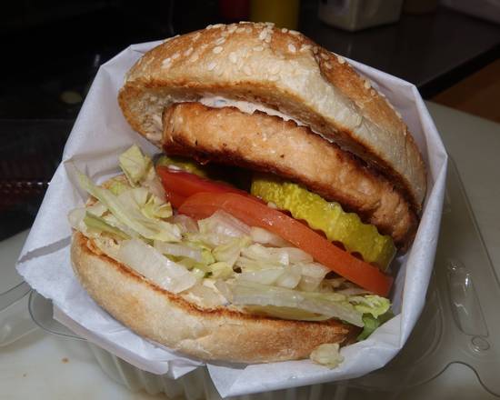 Salmon Burger Sandwich