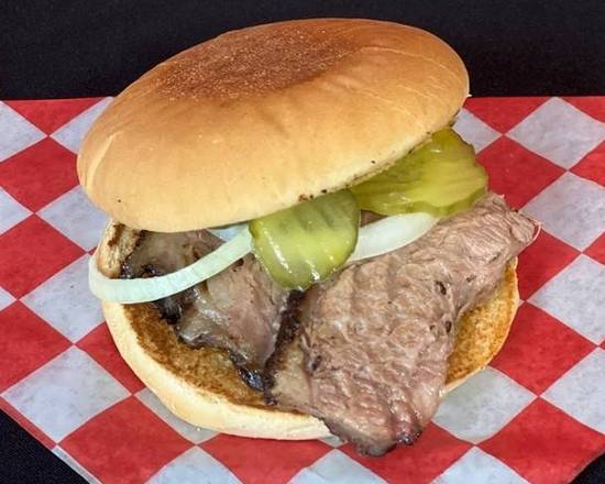Sliced Brisket Sandwich