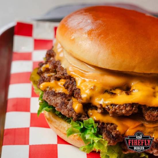 smashed single burger