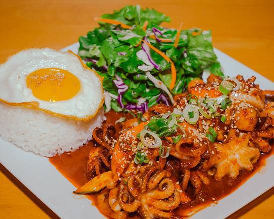 Spicy Baby Octopus BBQ Meal