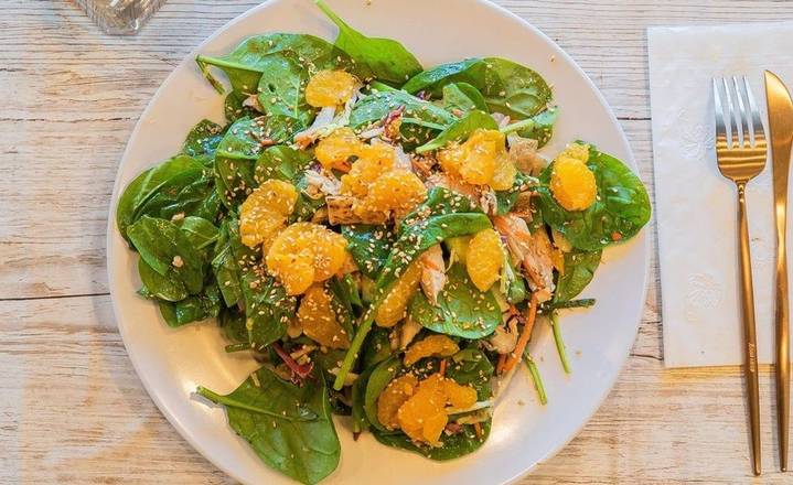Spicy Spinach Chinese Chicken Salad