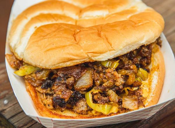 Stu's Chop Cheese (quarter pound 100% ground beef)f
