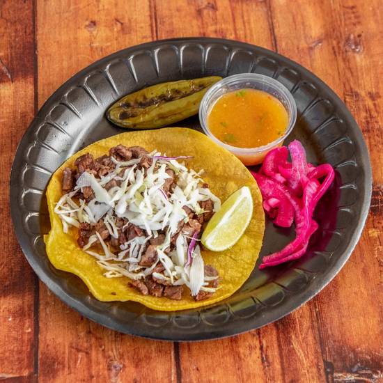 Taco de carne Asada al carbon
