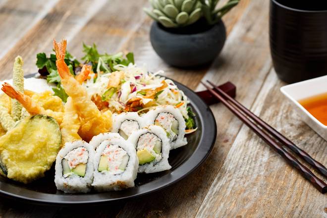 Tempura and California Roll Combo Plate
