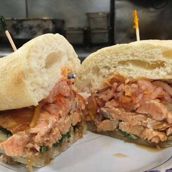 Teriyaki Salmon Sandwich