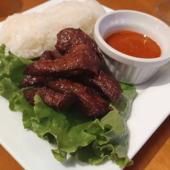 Thai Beef Jerky with Sticky Rice