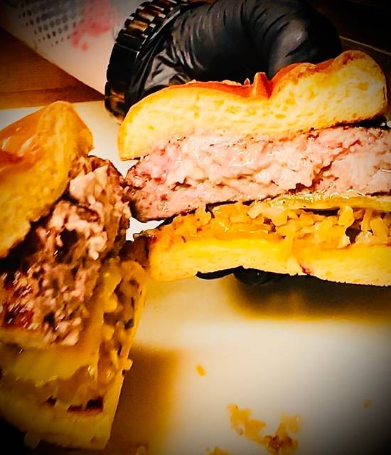 THE BLUCY blue cheese-stuffed burger