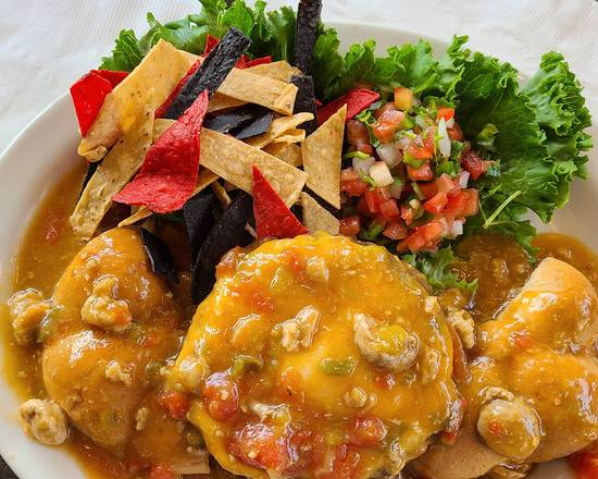 "THE SLOPPER" Green Chili Burger
