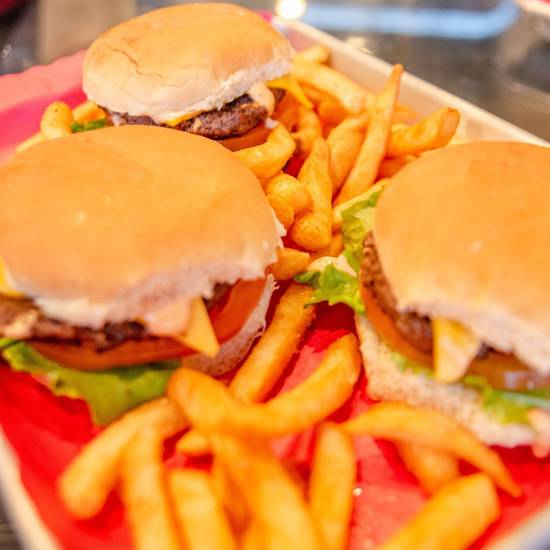 Three Casper Slider Burger