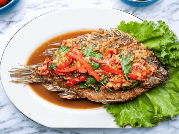 Tilapia with Basil Sauce