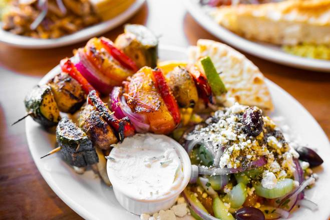 Vegetable Souvlaki Plate