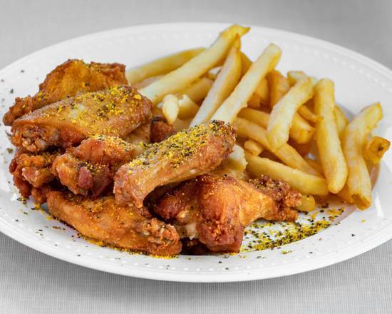 Whiting (2 pcs) and Wings (5 pcs)