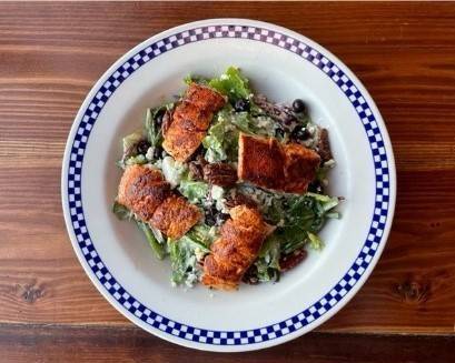 Wild & Bleu Blackened Salmon Salad